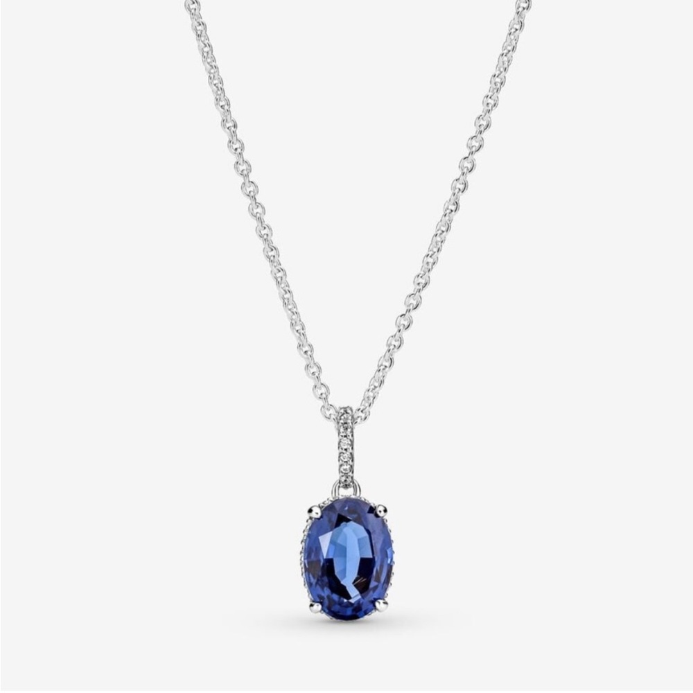 NEW Pandora Sparkling Statement Halo Pendant Necklace
